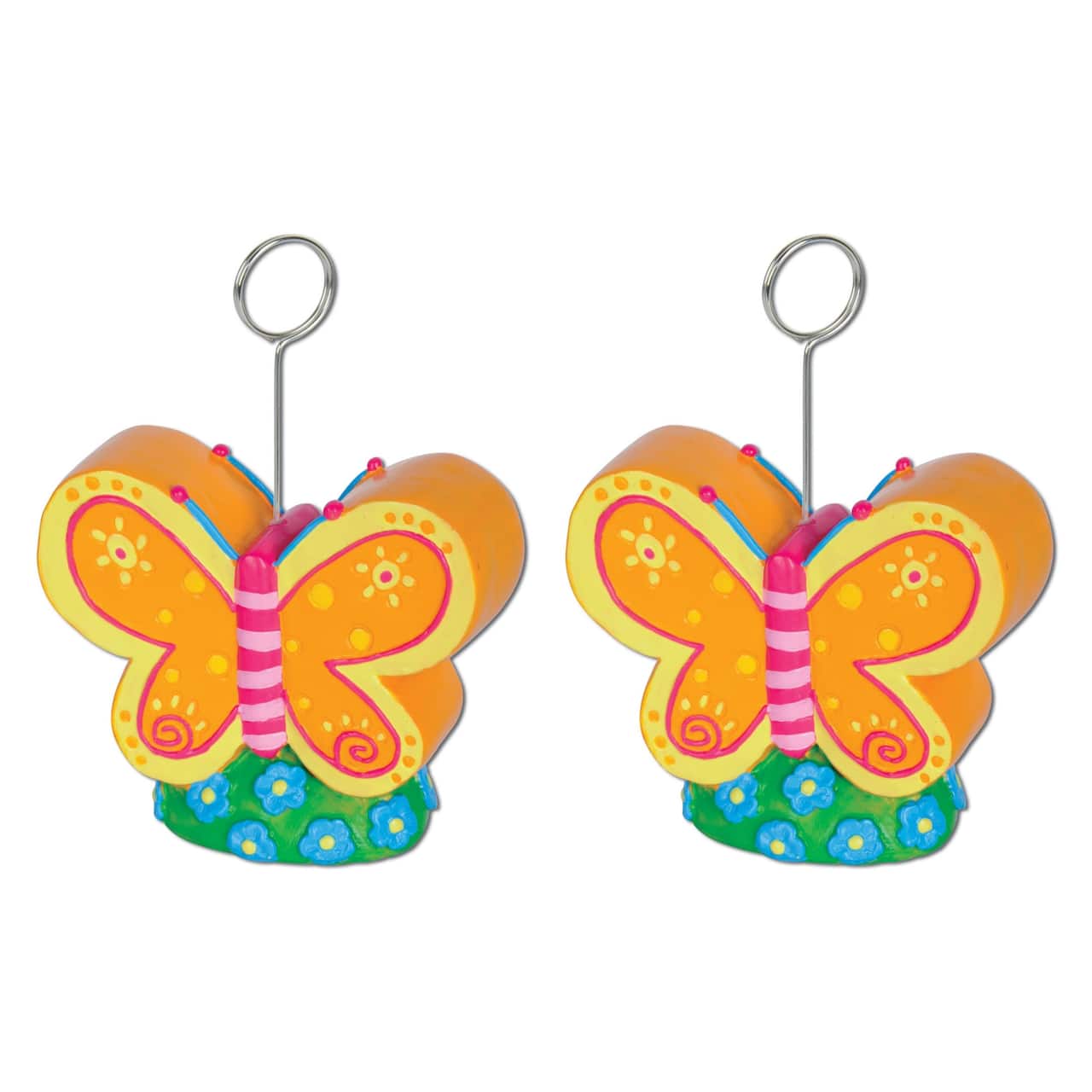 Beistle 6oz. Butterfly Photo & Balloon Holders, 2ct.